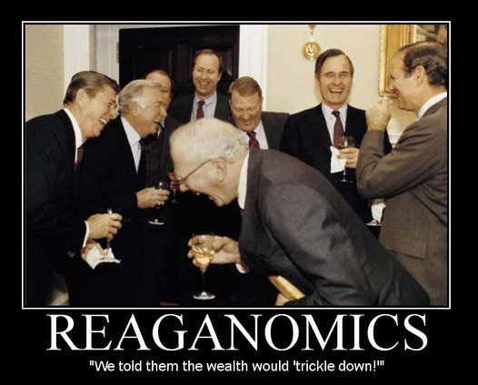 Reagaonomics - Trickle down economics - tax cuts