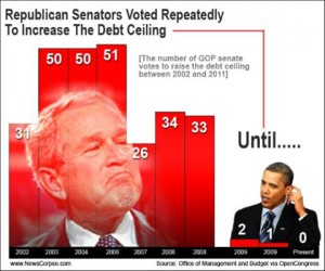 GOP debt ceiling Obama and Bush
