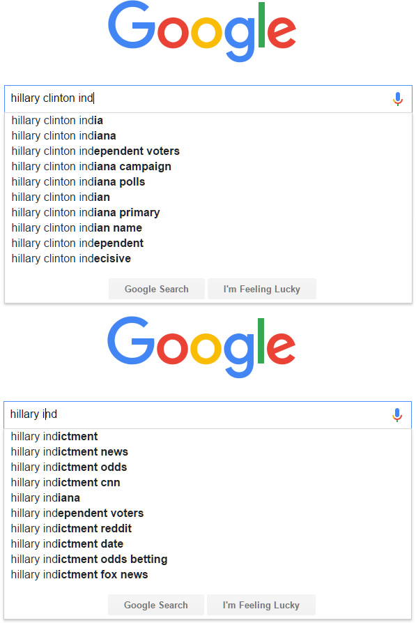 google hillary indictment
