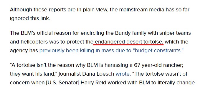 Info Wars makes false claim on Bundy Ranch