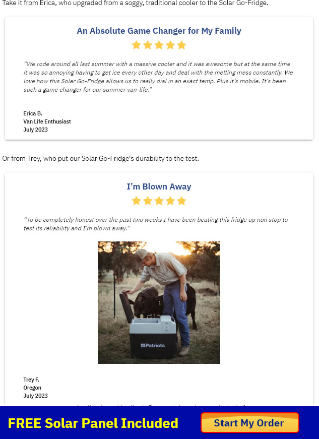 4Patriots Solar Go Fridge Review | Top Solar Cooler Reviewed
