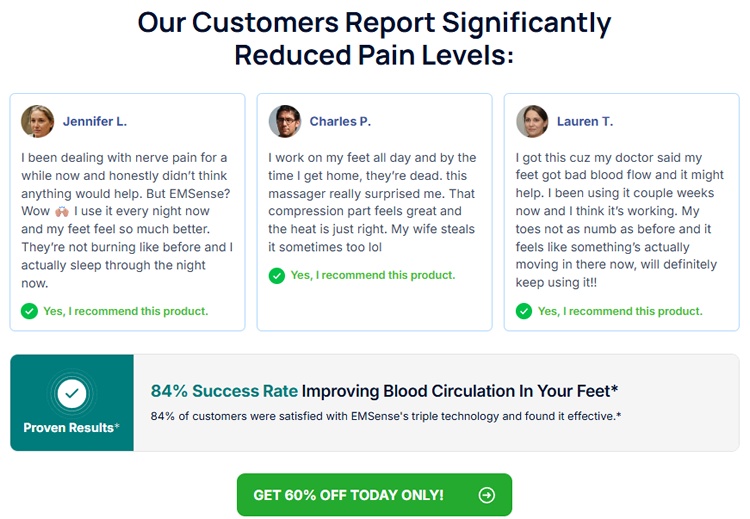 EmSense Foot Massager Reviews: Complaints & Results - Triple Therapy Foot Massager