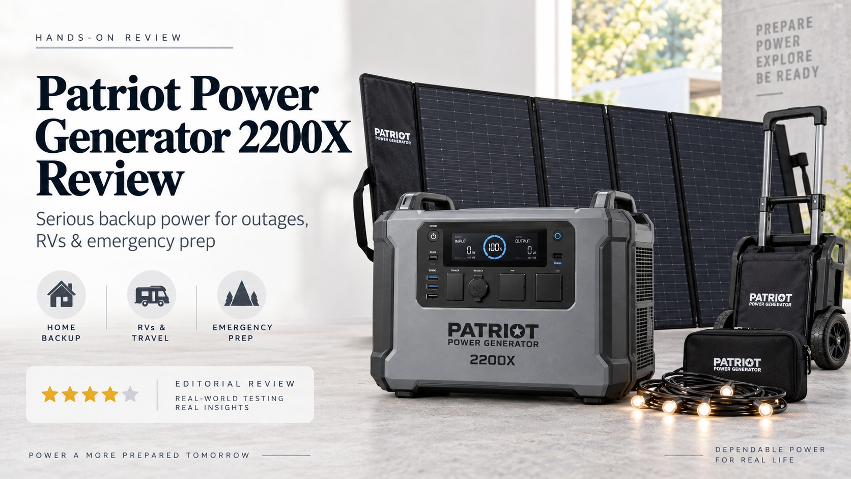 Patriot Power Generator 2200X Review: Price, Performance and Solar Backup Power